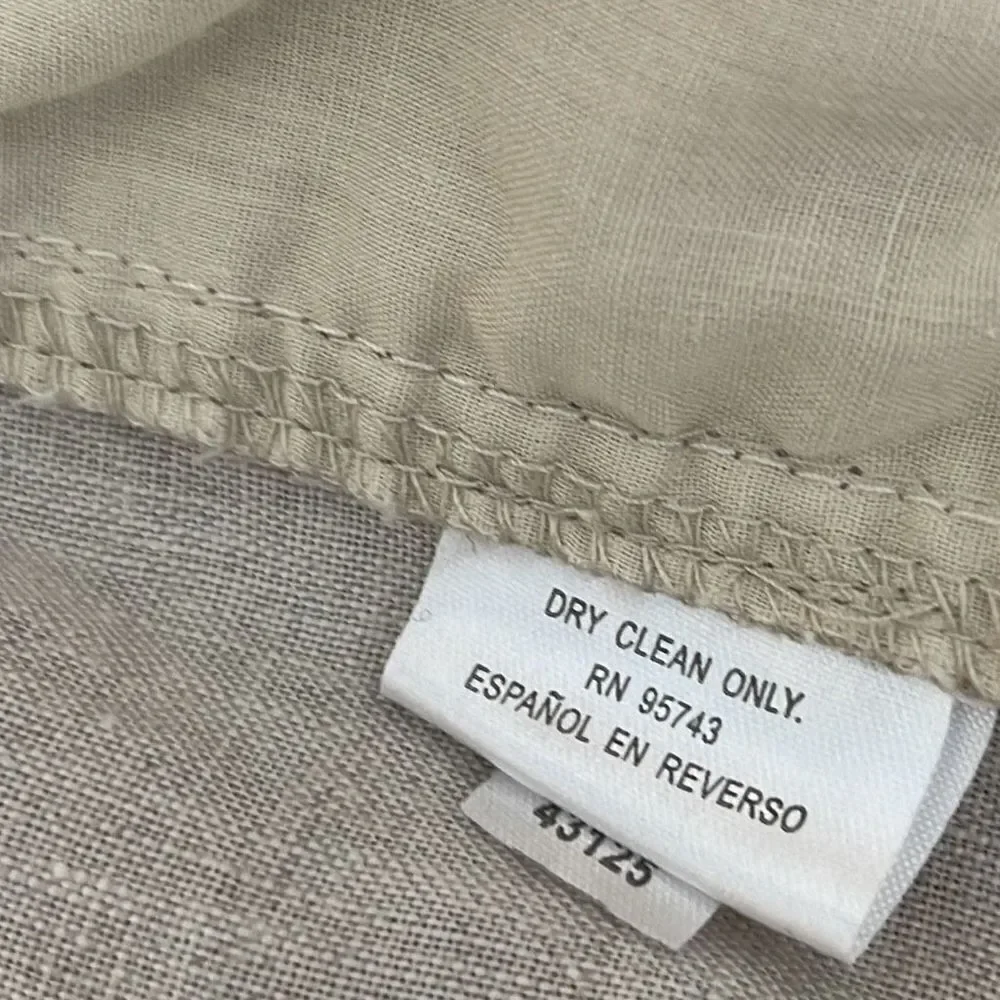 Tasso Elba Mens Linen Drawstring Casual Trouser Pants Tan Size XXL‎